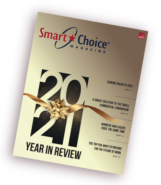 Cover of the 2021 Issue 6 Smart Choice Magazine titled "2021 Year in Review"