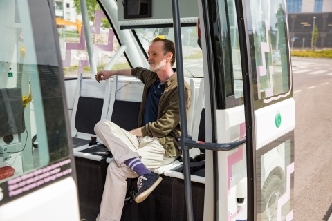 man on shuttle