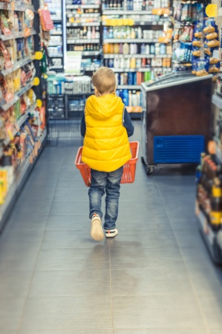 boy in convenience store