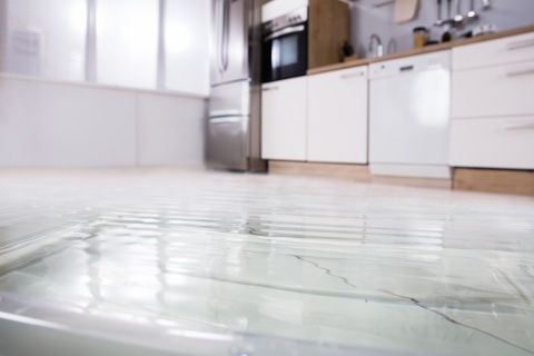 flooded kitchen