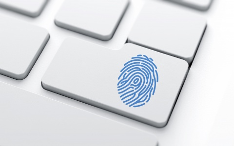 fingerprint on computer keyboard