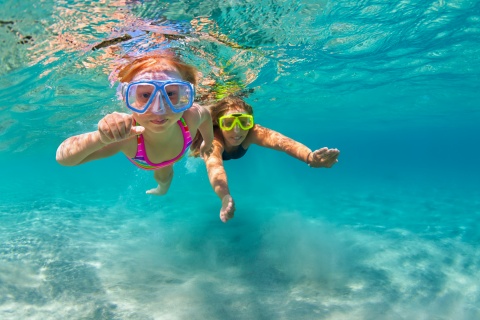 girls swimming