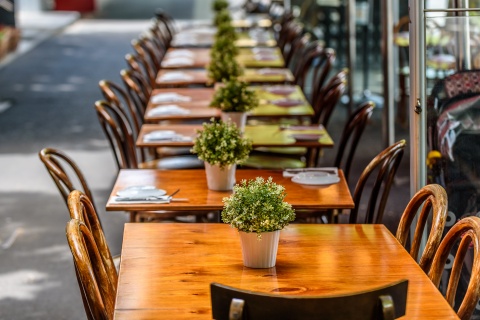 tables at restaurant