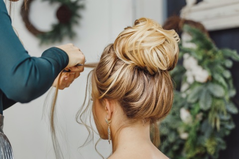 close-up of haircut